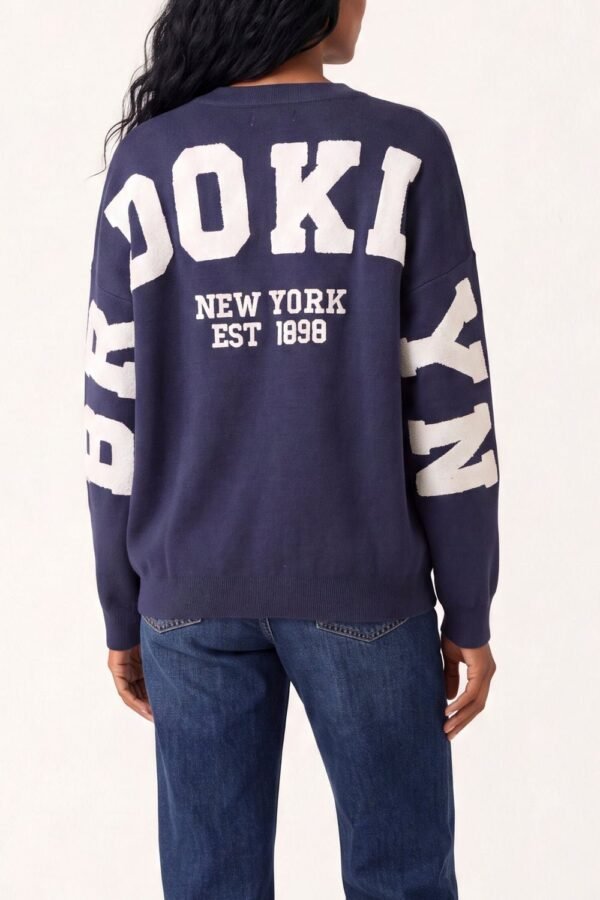 2026/09/1000498391.jpg Brooklyn Back Slogan Knit Jumper