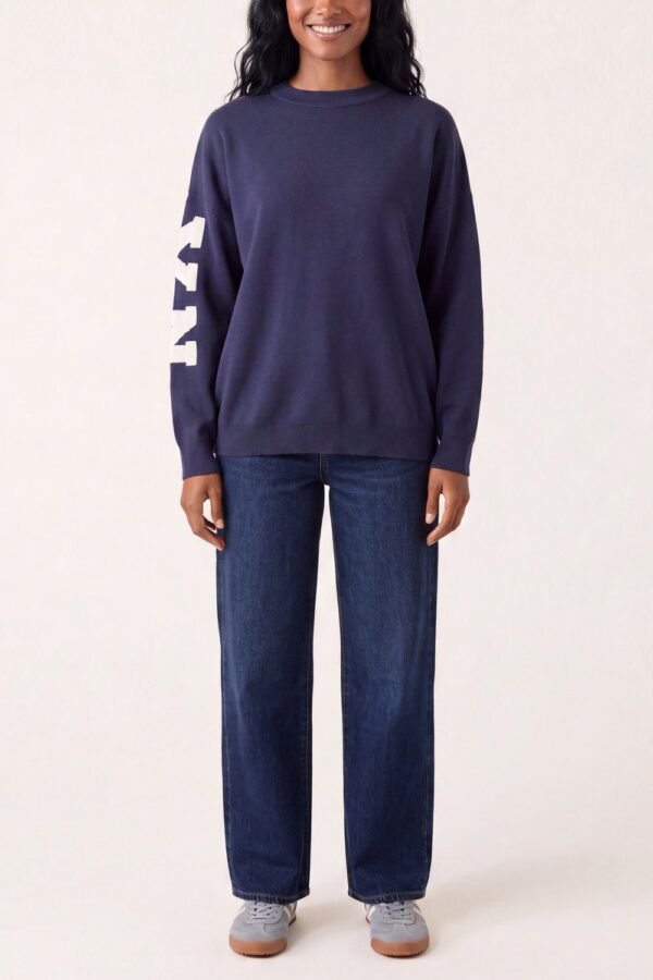 2026/09/1000498394.jpg Brooklyn Back Slogan Knit Jumper