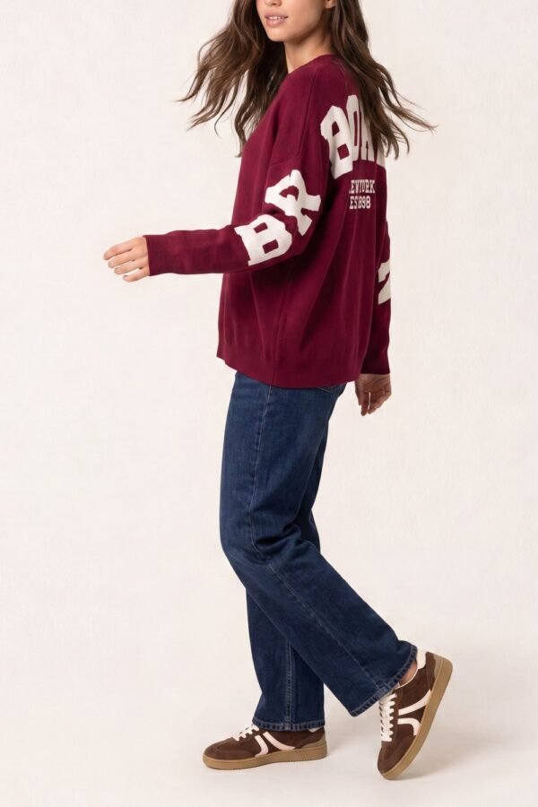 2026/09/1000498395.jpg Brooklyn Back Slogan Knit Jumper