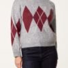2026/09/1000498411.jpg Argyle Pattern Knit Jumper