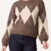 2026/09/1000498417.jpg Argyle Pattern Knit Jumper