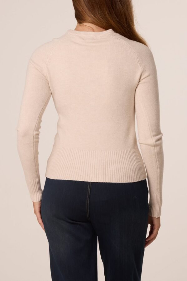 2026/09/1000498426.jpg Round Neck Knit Top With Detailed Sleeve