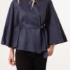 Soft Touch Suedette Belted Cape Jacket