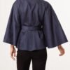 Soft Touch Suedette Belted Cape Jacket