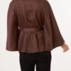 Soft Touch Suedette Belted Cape Jacket