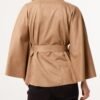 Soft Touch Suedette Belted Cape Jacket