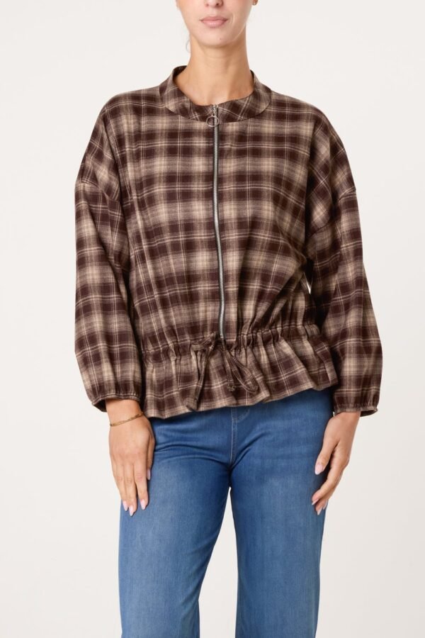 2026/09/1000498479.jpg Checked Zip-Up Jacket,
