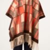 2026/09/1000498585.jpg Orange/Chocolate Patterned Fringed Poncho