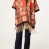 2026/09/1000498586.jpg Orange/Chocolate Patterned Fringed Poncho