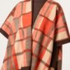2026/09/1000498587.jpg Orange/Chocolate Patterned Fringed Poncho