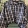 Puff Sleeve Checked Jacket – Berry & Navy