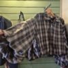 Puff Sleeve Checked Jacket – Berry & Navy