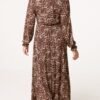 2026/10/1000502610.jpg Leopard Print Shirred Waist Midi Dress