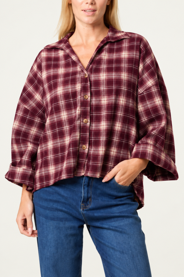 2026/10/1000502625.png Checked Loose Fit Shirt