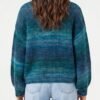 2026/10/1000502656.jpg Large Button Teal Ombre Knit Cardigan
