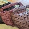 Woven Faux Leather Bag