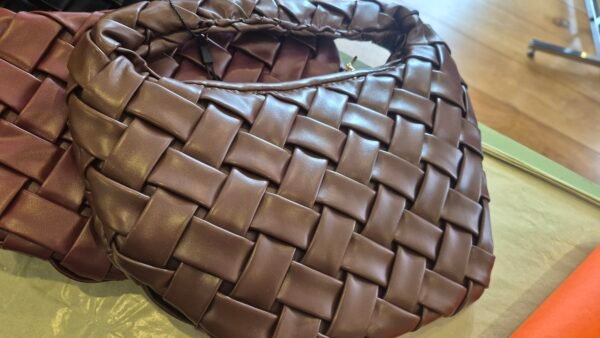 Woven Faux Leather Bag