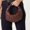 Woven Faux Leather Bag