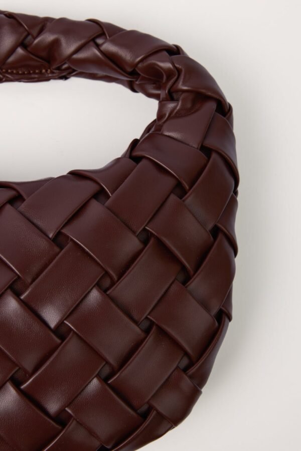 Woven Faux Leather Bag
