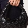 Woven Faux Leather Bag