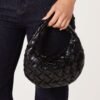 Woven Faux Leather Bag