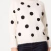 Cream & Black Spot Knit Jumper