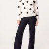 Cream & Black Spot Knit Jumper