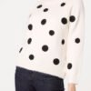 Cream & Black Spot Knit Jumper