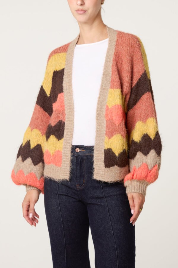 Geometric Patterned Cardigan