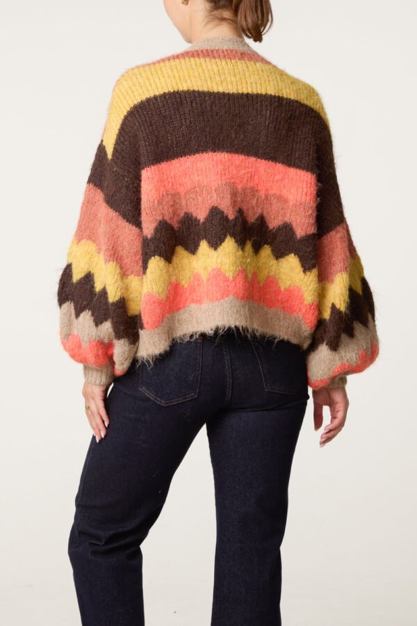 Geometric Patterned Cardigan