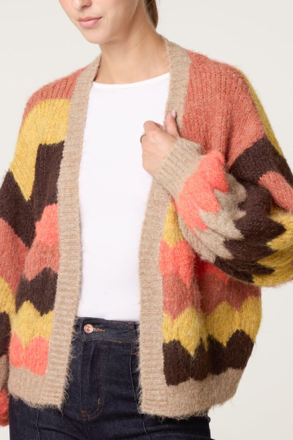 Geometric Patterned Cardigan