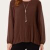 Pleated Long Sleeve Blouse