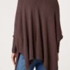 Button-Front Poncho Style Cardigan