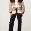 Striped Wool Blend  Cardigan – One Size