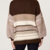Striped Wool Blend  Cardigan – One Size