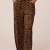 Leopard Print Wide-Leg Trousers