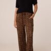 Leopard Print Wide-Leg Trousers