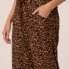 Leopard Print Wide-Leg Trousers