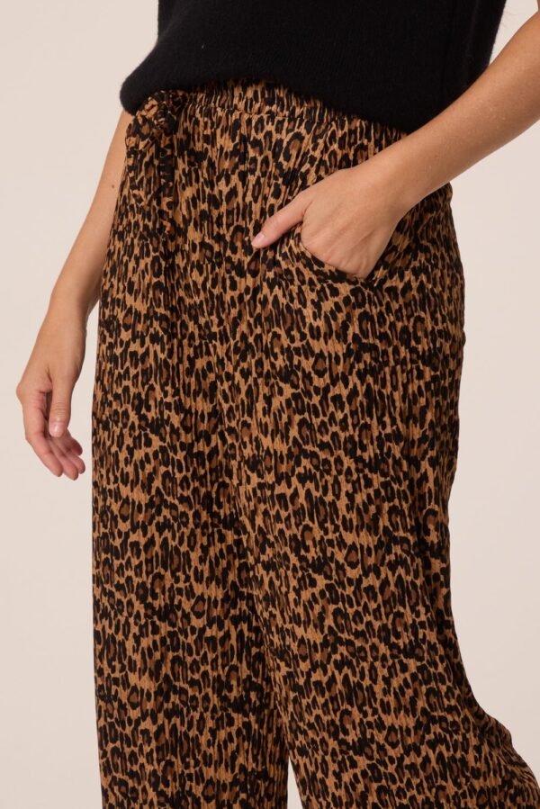 Leopard Print Wide-Leg Trousers
