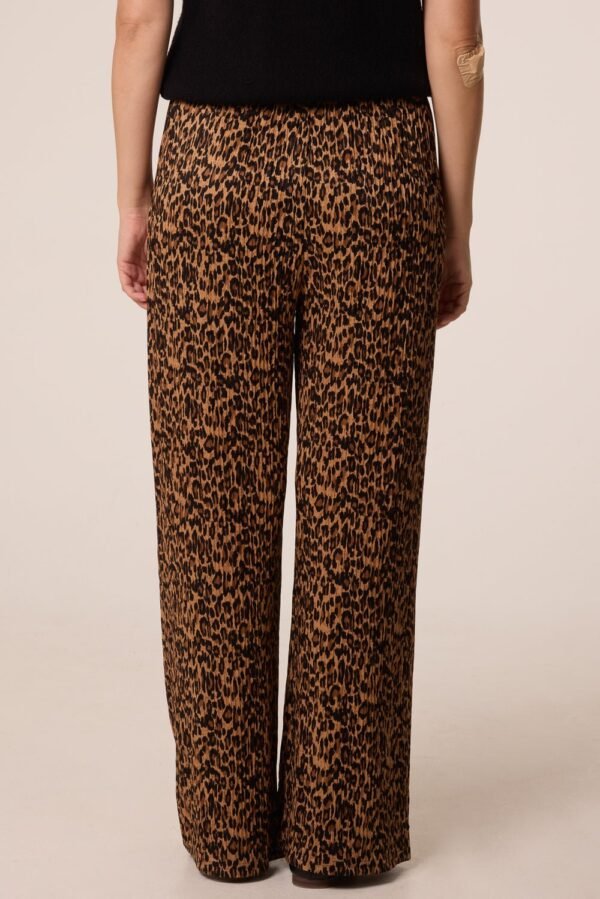 Leopard Print Wide-Leg Trousers