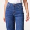 Wide Leg Jeans-Mid Blue