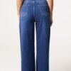 Wide Leg Jeans-Mid Blue