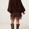 Layered Knit Jumper and Lace Mini Dress Set