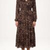 Leopard Print V-Neck Midi Dress 🐆