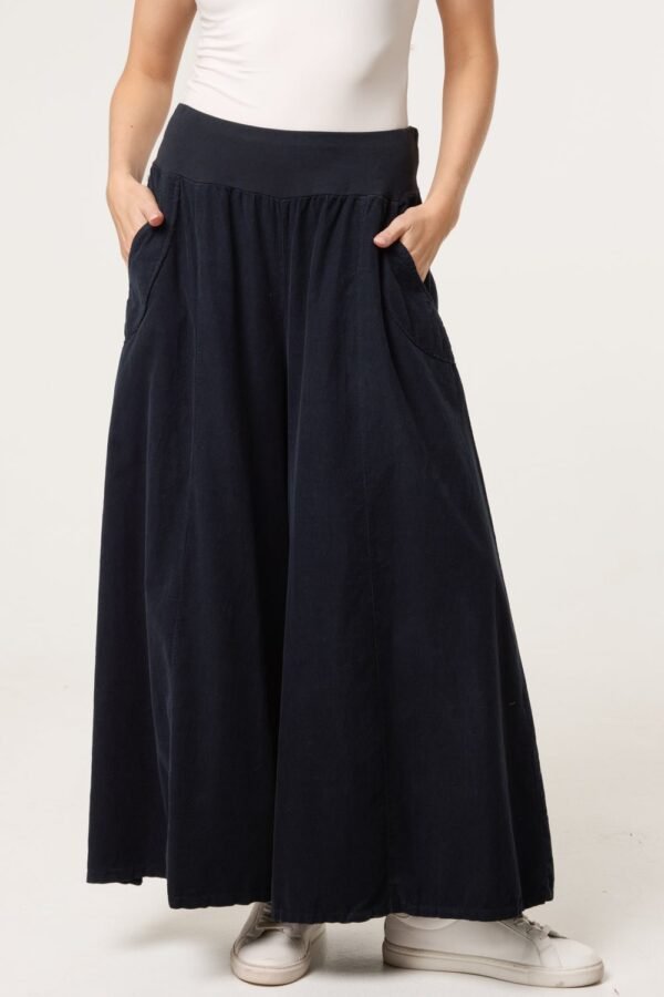 100% Cotton Wide Leg Corduroy Trousers