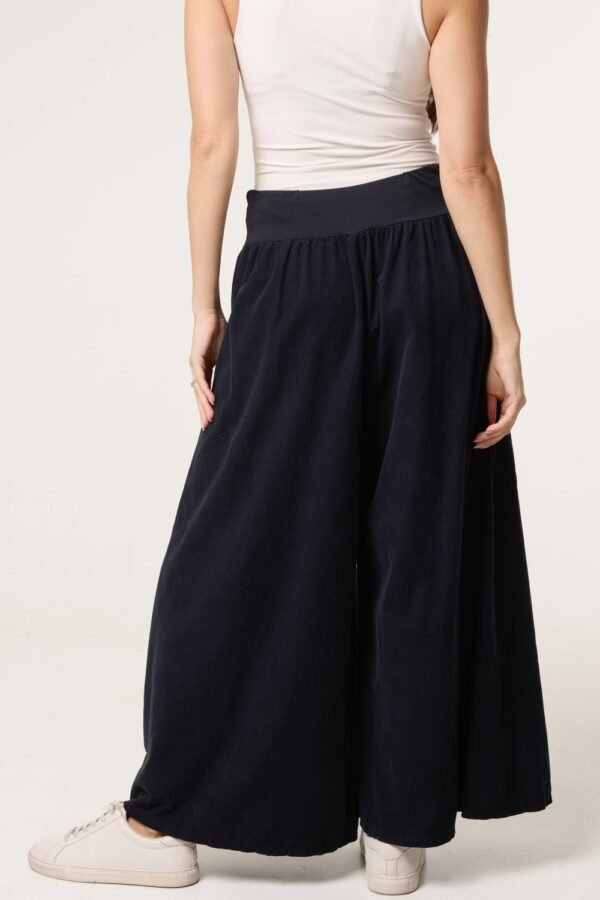 100% Cotton Wide Leg Corduroy Trousers