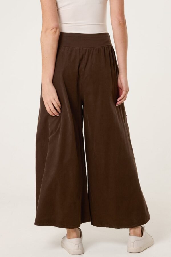 100% Cotton Wide Leg Corduroy Trousers