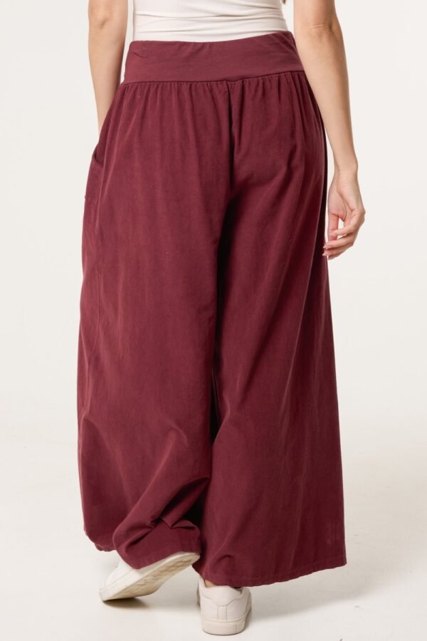 100% Cotton Wide Leg Corduroy Trousers