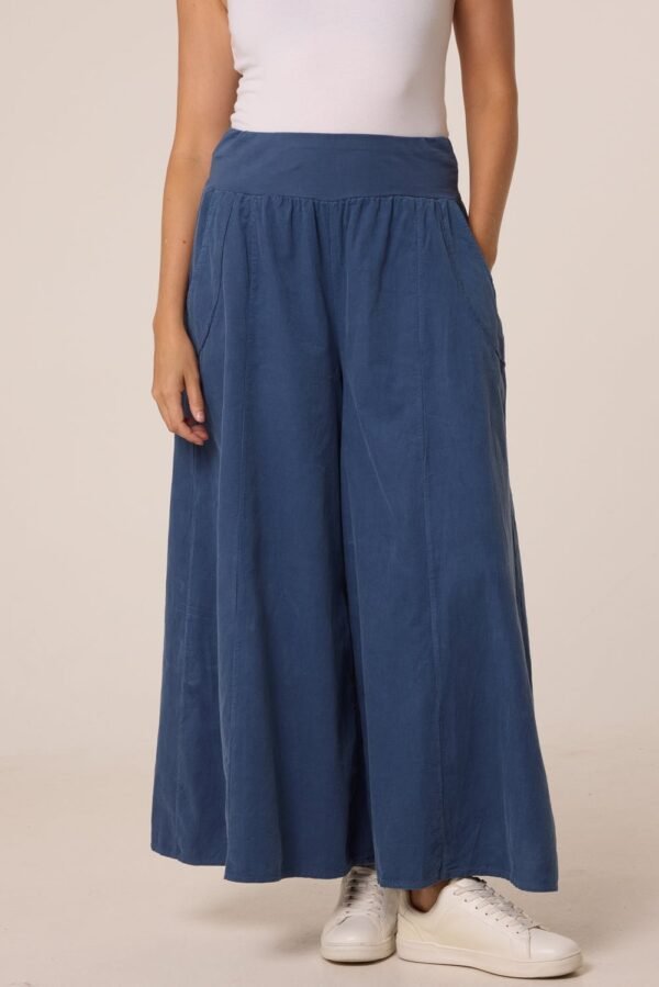 100% Cotton Wide Leg Corduroy Trousers