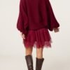 Layered Knit Jumper and Lace Mini Dress Set